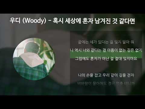 우디 (Woody) - 혹시 세상에 혼자 남겨진 것 같다면 [가사/Lyrics]