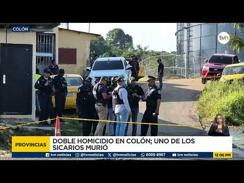 Doble homicidio en Colón; uno de los sicarios murió