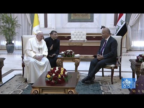 Meeting of Pope Francis with Barham Salih, President of Iraq 5 March 2021 HD