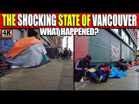 🚨 (4k) Homeless People Freezing On The Eastside Of Vancouver: Narrated Walking Tour Of The DTES 🇨🇦