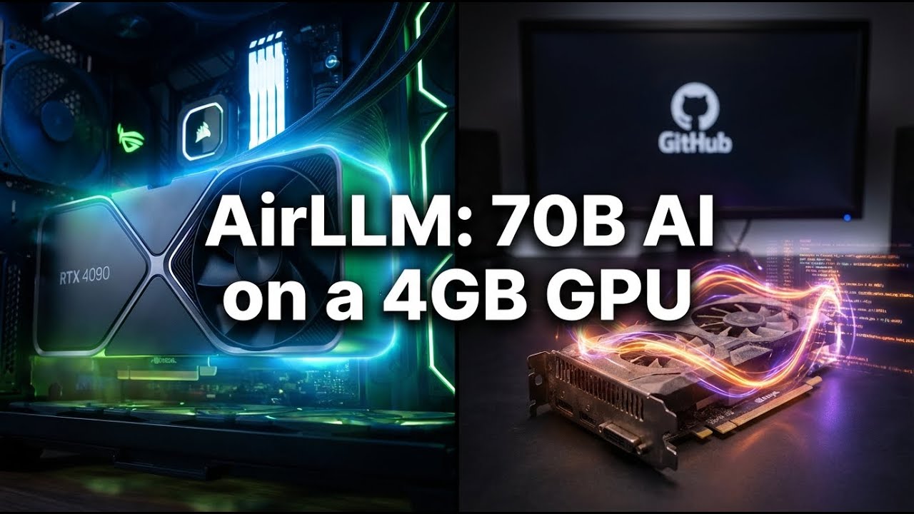 Only RTX 4090 Can Run 70B Models? airllm Hands-on: Let Your 4GB Old GPU Run Large AI Models!