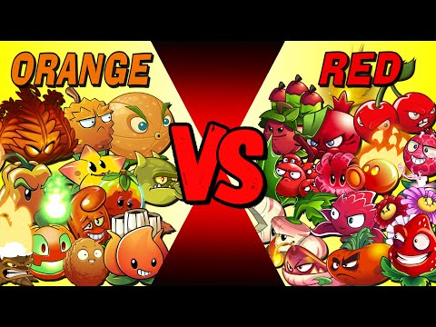 Team ORANGE vs RED - Which Plant Team's NOOB - PvZ2 Team Plant vs Team Plant