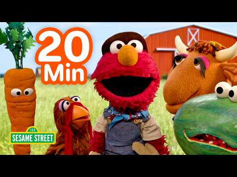 農夫艾蒙的農場歌曲！🧑‍🌾🐄🐑 | 20分鐘 | 芝麻街 (Farm Songs with Farmer Elmo! 🧑‍🌾🐄🐑 | 20 Mins | Sesame Street)