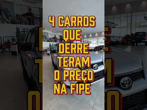 4 CARROS QUE DERRETERAM NA FIPE E SÃO OPORTUNIDADE DE OURO
