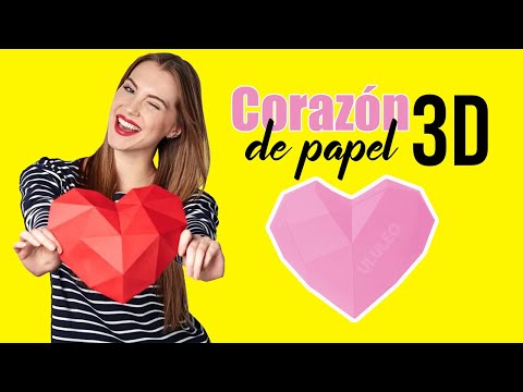 Aprende a realizar este maravilloso Corazón de Papel 3D
