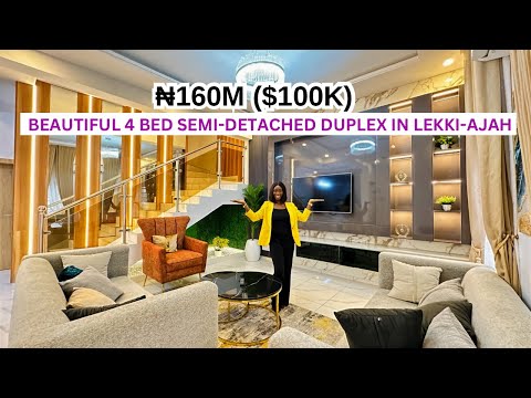 Inside a Beautiful ₦160M ($100K) 4 Bedroom Semi-Detached Duplex with BQ in Lekki-Ajah, Lagos.