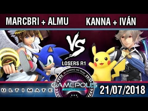 [INVITATIONAL GAMEPOLIS] Marcbri + Almu VS Kanna + IvándeSevilla - E3 SSBU Demo - Losers R1