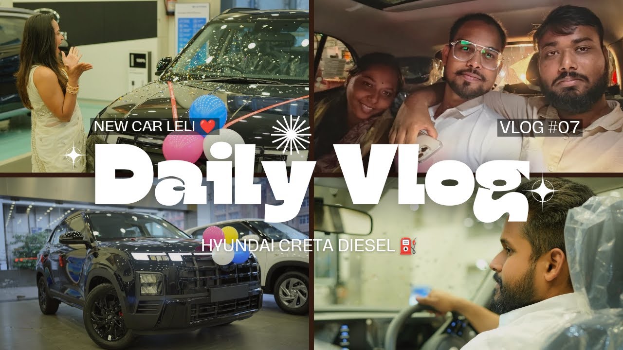 New Car Delivery 🚘 | Hyundai Creta Diesel Model Le Li ❤️ | Celebration with Family #cardelivery