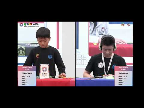 Rubiks WCA Word Championship 2023 3x3 Finals - Yiheng Wang Vs Ruihang Xu