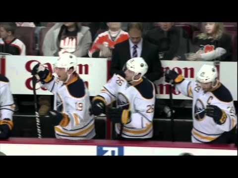 Ville Leino goal. Buffalo Sabres vs Philadelpia Flyers NHL Hockey