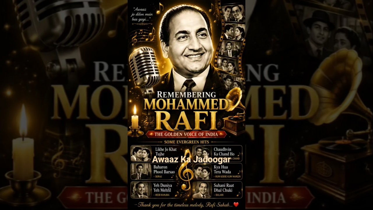 Mohammad Rafi Remembering #shorts #rafisahab #bollywood #music