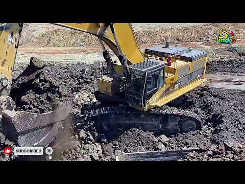 Cat 6015B Loading 775E Dumpers & Cat 385C Loading Mercedes + MAN Trucks | Extreme Mining Action