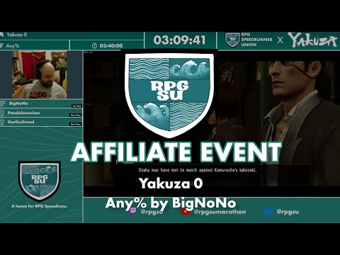 RPGSU Affiliate Event - Yakuza 0 Any% Speedrun by @BigNoNo  in 03:35:59