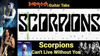 Can't Live Without You - Scorpions - Guitar + Bass TABS Lesson