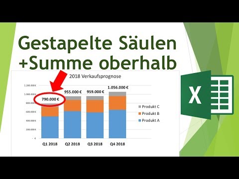 Gestapelte Säulen - Summe über Säulen anzeigen lassen  - Daten visualisieren in Excel (27)