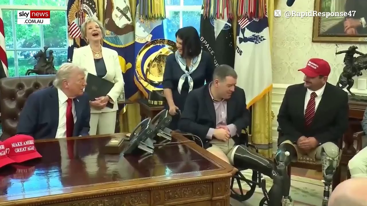 Donald Trump's hilarious exchange with veterans roasting Joe Biden