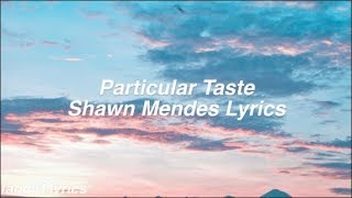 Particular Taste || Shawn Mendes Lyrics