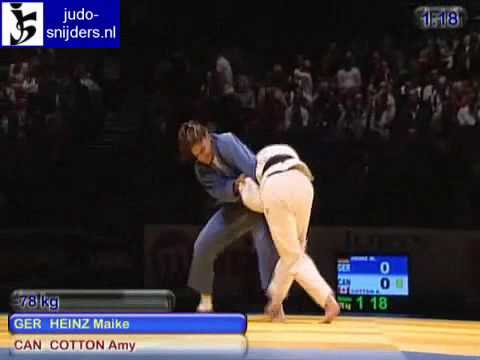 Judo 2009 Birmingham: Heinz (GER) - Cotton (CAN) [-78kg].