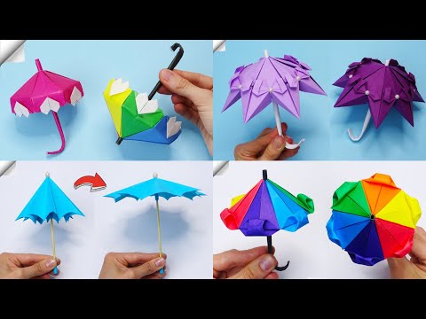 How to make paper Umbrella Easy paper crafts