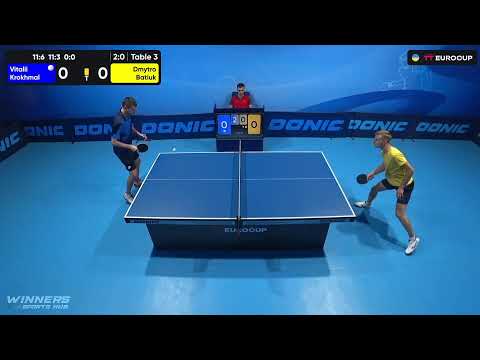 10:20 Vitalii Krokhmal - Dmytro Batiuk 27.08.2023 TT Euro.Cup Ukraine Professional. TABLE 3