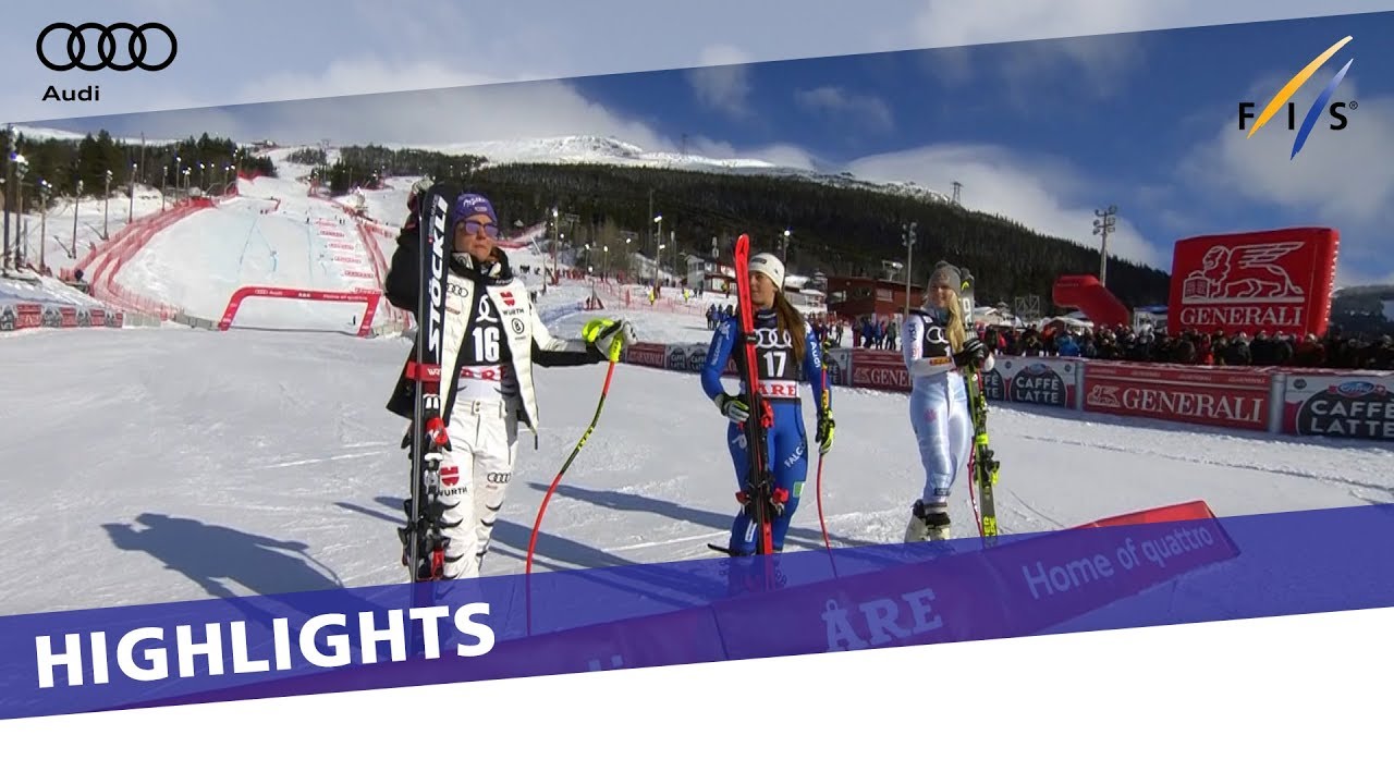 Weirather retains World Cup super-G title as Goggia wins in Are | Highlights