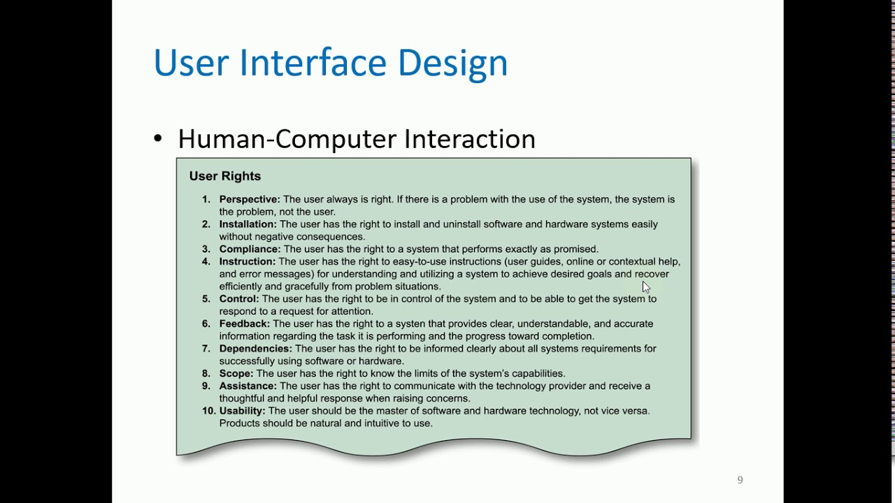 [SYSTEMS ANALYSIS AND DESIGN] 8 - User Interface Design