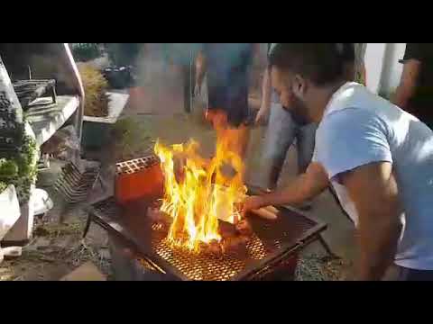 Se prendió fuego el asado