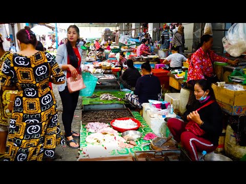 Everyday Fresh Foods For Sales - Market Food Scenes In Phnom Penh Market