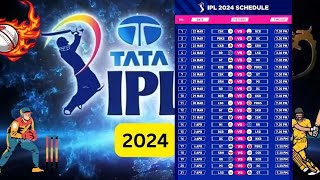IPL 2024 Schedule | Ipl 2024 Full Schedule | Tata IPL 2024 Time Table | 2024 IPL Schedule