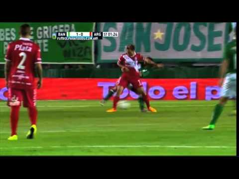 Rinaldi casi la cuelga del ángulo. Banfield 1 - Argentinos 0. Liguilla Pre Sudamericana 2015. FPT