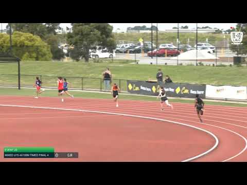 Mixed U15 4x100m Timed Final 4: 2021 Commonwealth Bank State Relays Championships // LAVicTV