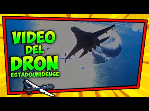 VIDEO del DRON estadounidense 🔥 2 Cazas Rusos