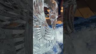 Ice sculpture of a swan