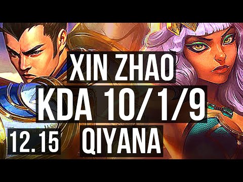 XIN ZHAO vs QIYANA (JNG) | 10/1/9, 300+ games | KR Master | 12.15