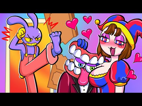 CAINE LOVES POMNI?! JAX JEALOUS?! - Digital Circus in Minecraft