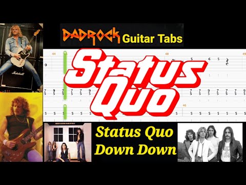 Down Down - Status Quo - Guitar + Bass TABS Lesson