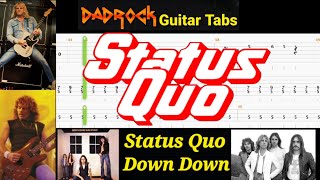 Down Down - Status Quo - Guitar + Bass TABS Lesson