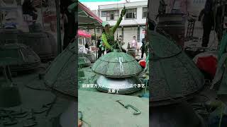 The whole process of pouring the pot with an aluminum pot mold