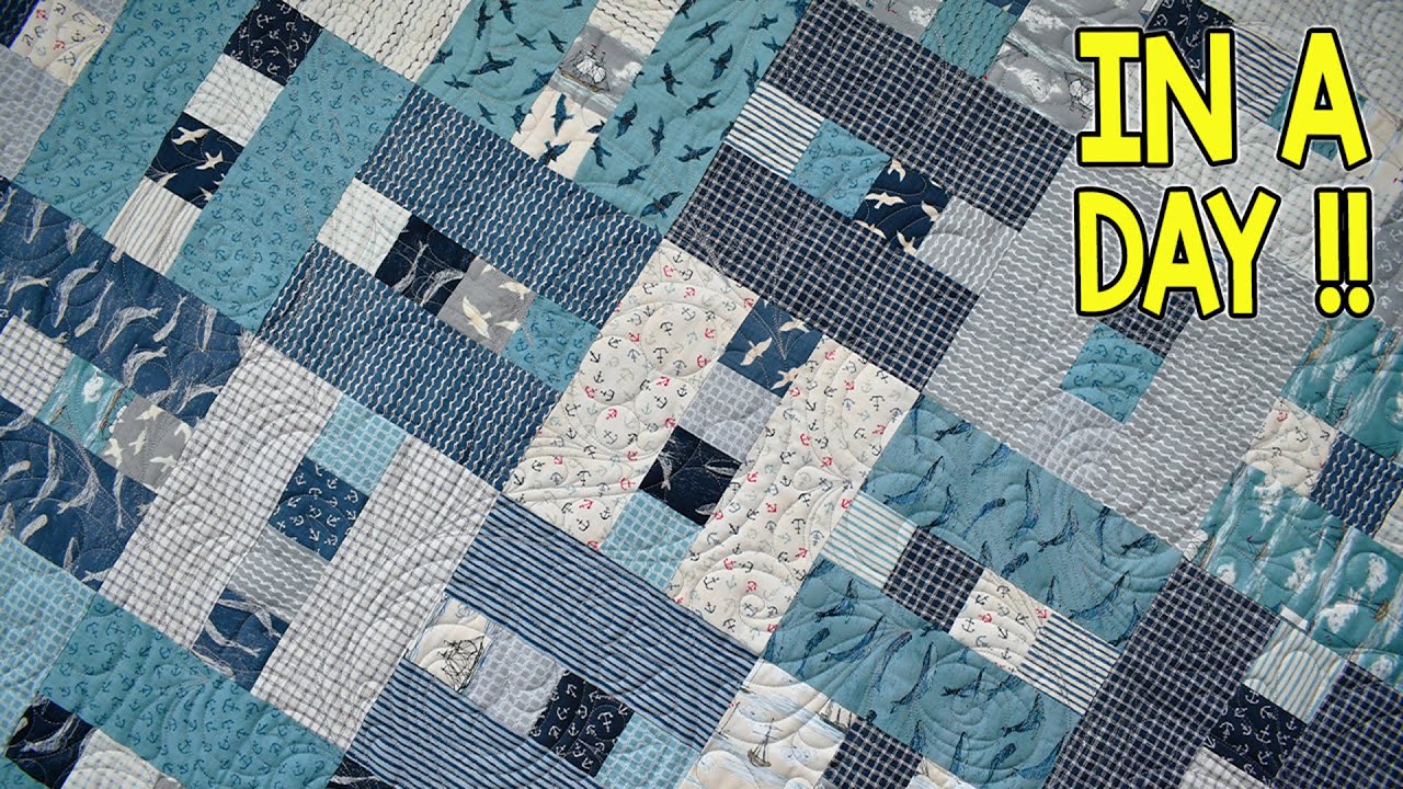 Shipping Lanes | Scrappy Quilt Pattern | Twin and Throw Size Available |  Beginner Friendly | Fast