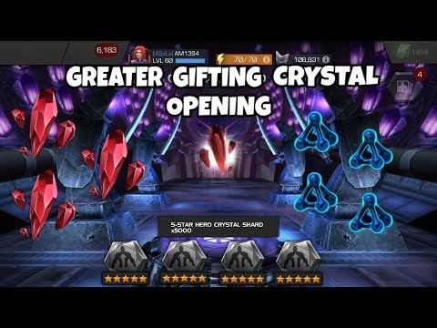 Greater Gifting Crystal Opening | 5* Shards T2A fragments & Sig Stones | Marvel Contest of Champions