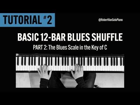 Basic 12 Bar Blues Shuffle Tutorial Part 2: The Blues Scale in the Key of C (hand independence)