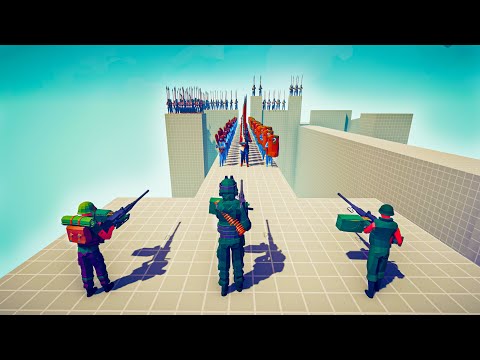 3x HEAVY ARMY SOLDIER vs 100x UNITS - 🏹Totally Accurate Battle Simulator TABS