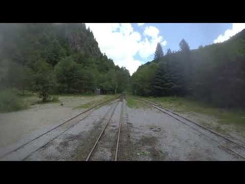 Mocanita-Maramures downhill from the back of the train, Part1a