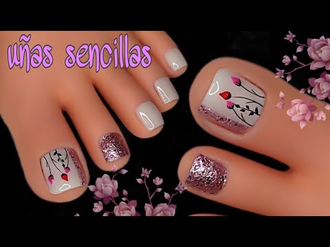 UÑAS sencillas y elegantes /Decora tus uñas FÁCIL y BONITAS en poco tiempo 😍.