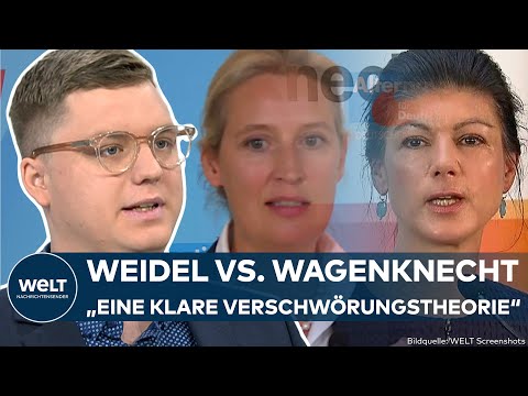 Video Thumbnail: WELT TV-DUELL: Frontfrauen! Wagenknecht vs. Weidel! So diskutieren AfD-Mitglieder über BSW-Chefin