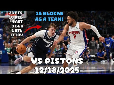 Cooper Flagg Showed off Two-Way Greatness | Dallas Mavericks Team Highlights vs Pistons (12/18/2025)