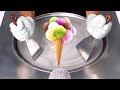How To Make Ice Cream Scoops To An Ice Cream Rolls Sandwich For Breakfast ASMR