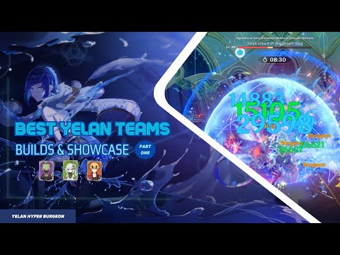 NAHIDA HYPER BURGEON ft. C6 YELAN | Builds & Showcase【原神】#genshinimpact #yelan #原神