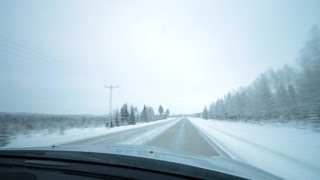 Winter drive - Finland, Pudasjärvi - Taivalkoski