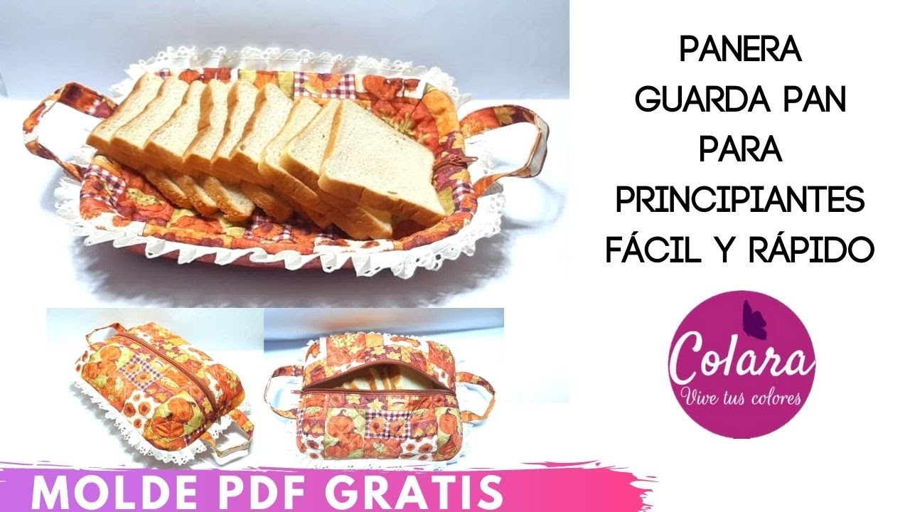 Panera guarda pan para principiantes / How to Make a Bread Bag + Molde PDF FREE / Gratis ✂️